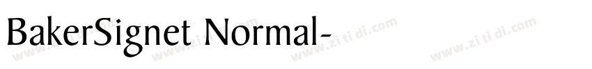 BakerSignet Normal字体转换